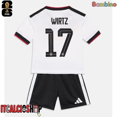 Germania Florian Wirtz #17 Prima Maglia Bambino Mondiali 2026 Manica Corta (+ Pantaloni corti)